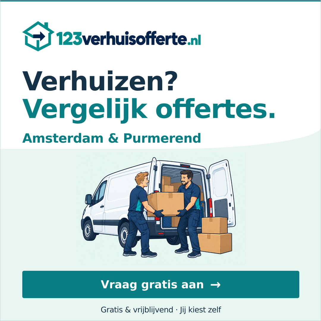 Verhuisoffertes vergelijken in Amsterdam en Purmerend bij 123Verhuisofferte.nl